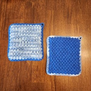Blue Small Potholders/Hotpads Set